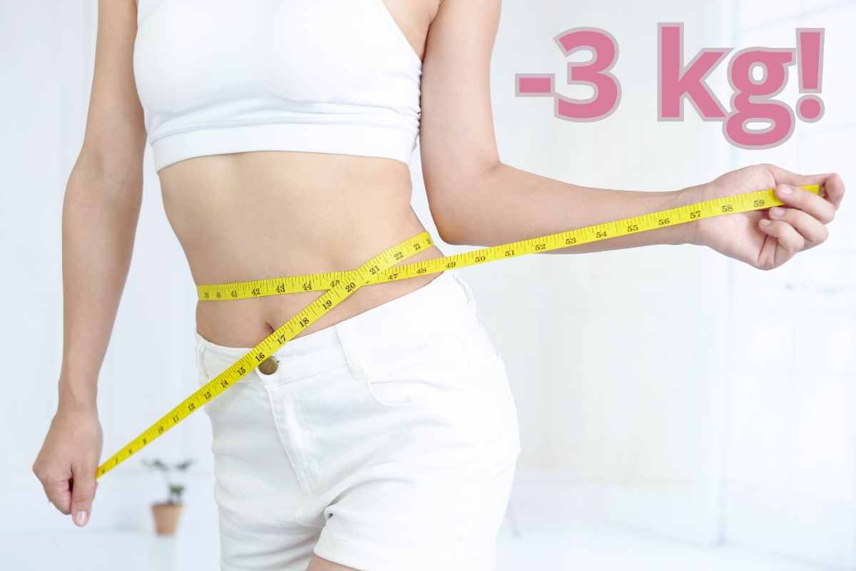 dieta per perdere 3 kg in una settimana